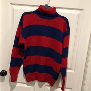 NWT-Gap Turtleneck Red & Blue Sweater Sz Sm
